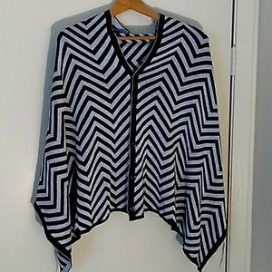 Cruise Club Cardishawl black and silver.  Made of acrylic, o/s, brand new.